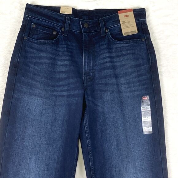 Levis 550 Relaxed Stretch Jeans Mens 33x36 Baggy Whiskered Faded Western Skater - Picture 2 of 14